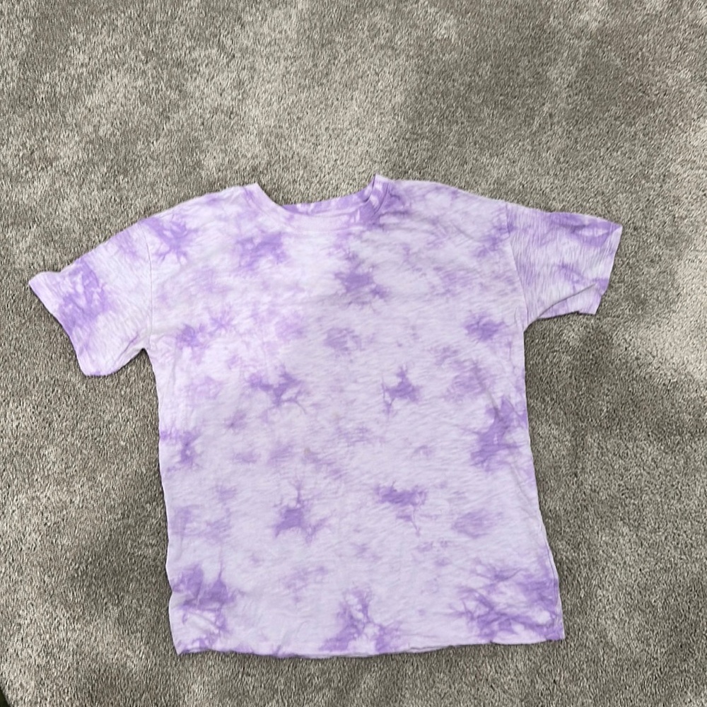 Girls purple tie-dye shirt